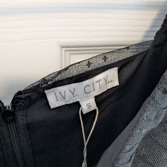 NWT Ivy City Co Gala Tulle Dress Small Whimsical Gather Skeleton Black Ballerina - Picture 12 of 16